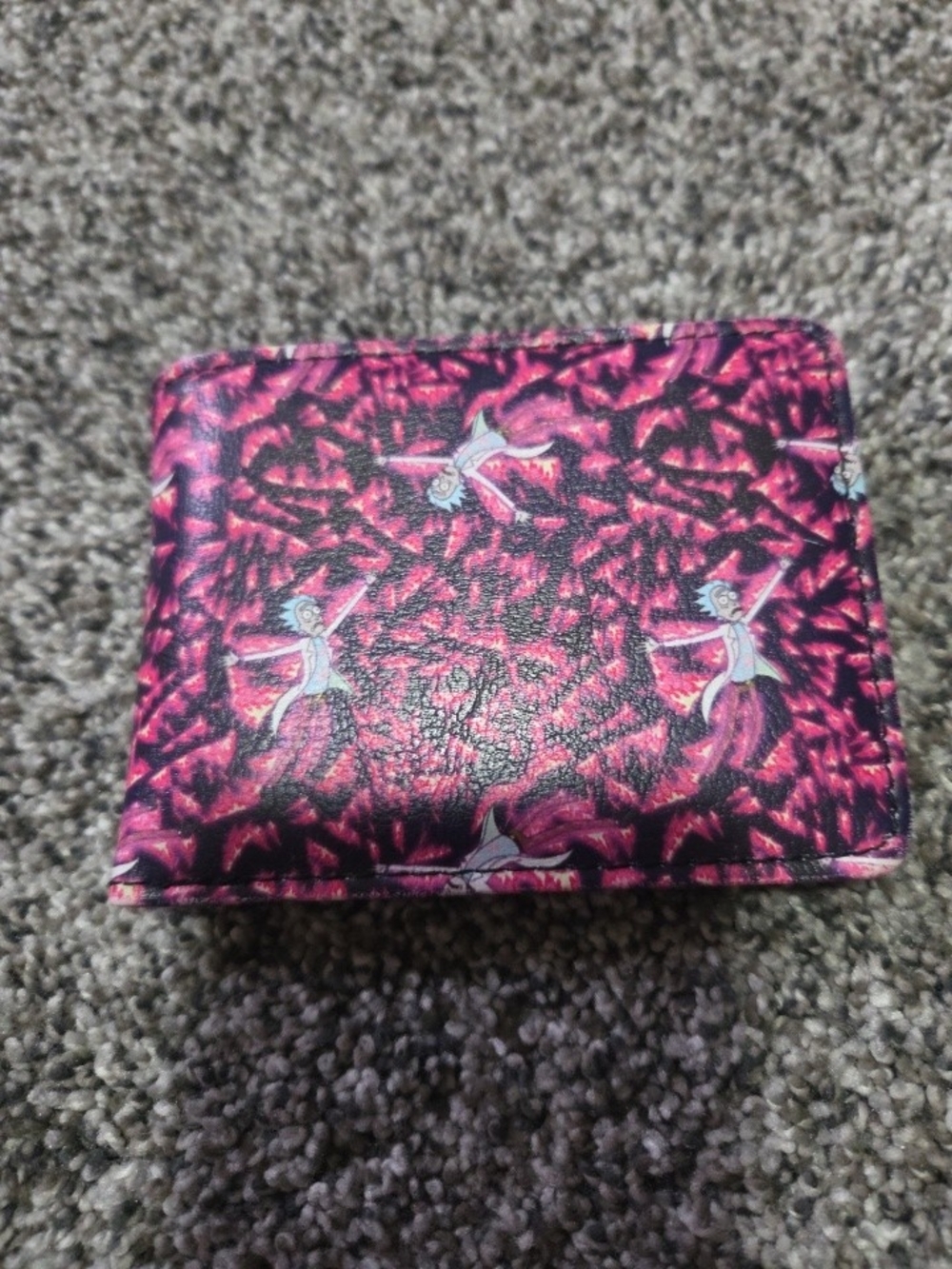 Buckle-Down Rick And Morty Bi-fold Wallet. Pink.
